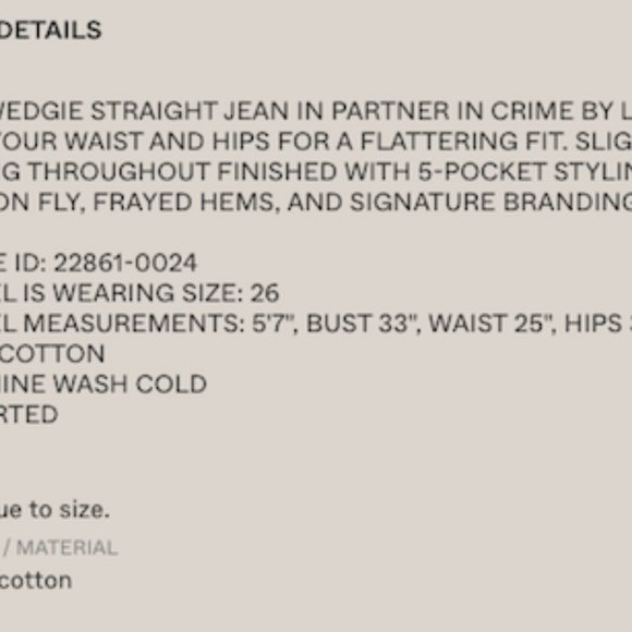 Levi's 501 Wedgie Straight Button Fly HighRise Blue Jean- PARTNER IN CRIME 28w - Picture 5 of 13